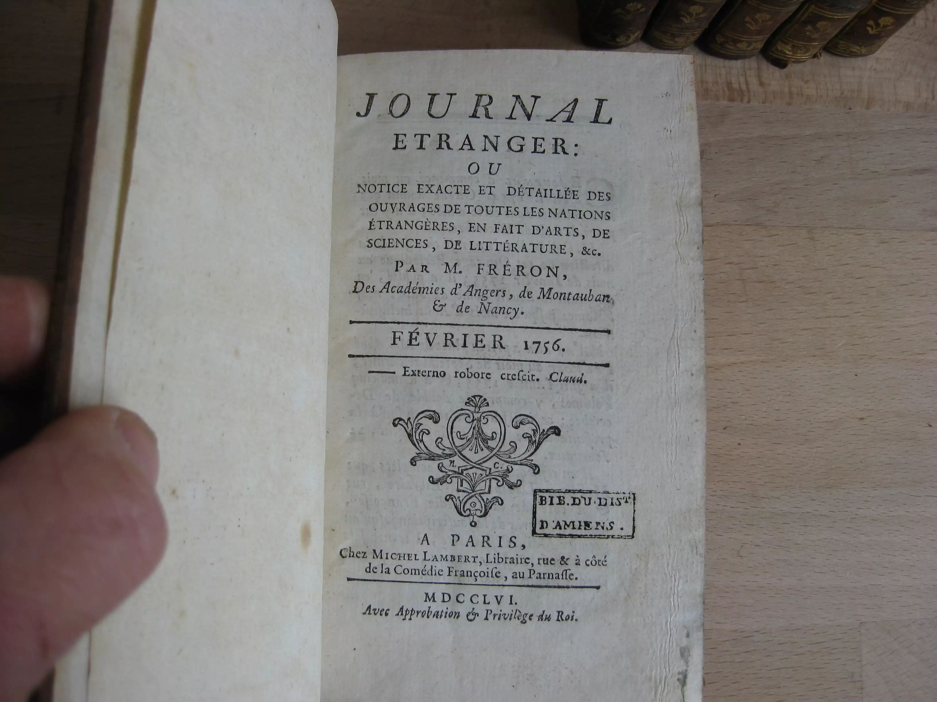Le Journal étranger, 1756, six volumes - Collectif. Abbé Prévost et Fréron (dir.)