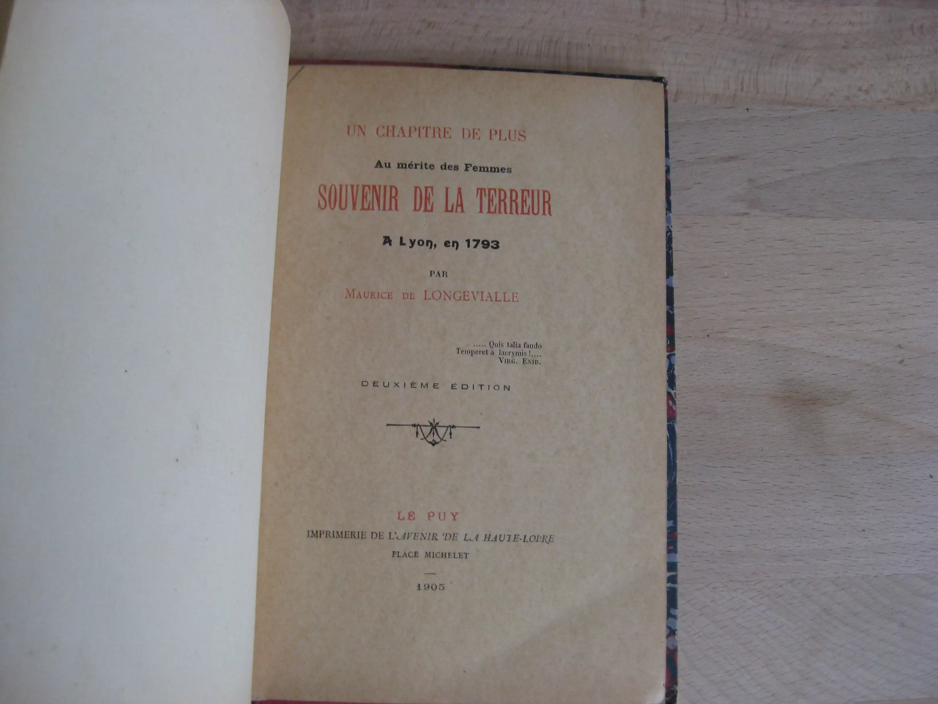 Un chapitre de plus au mérite des femmes : Souvenir de la Terreur à Lyon en 1793