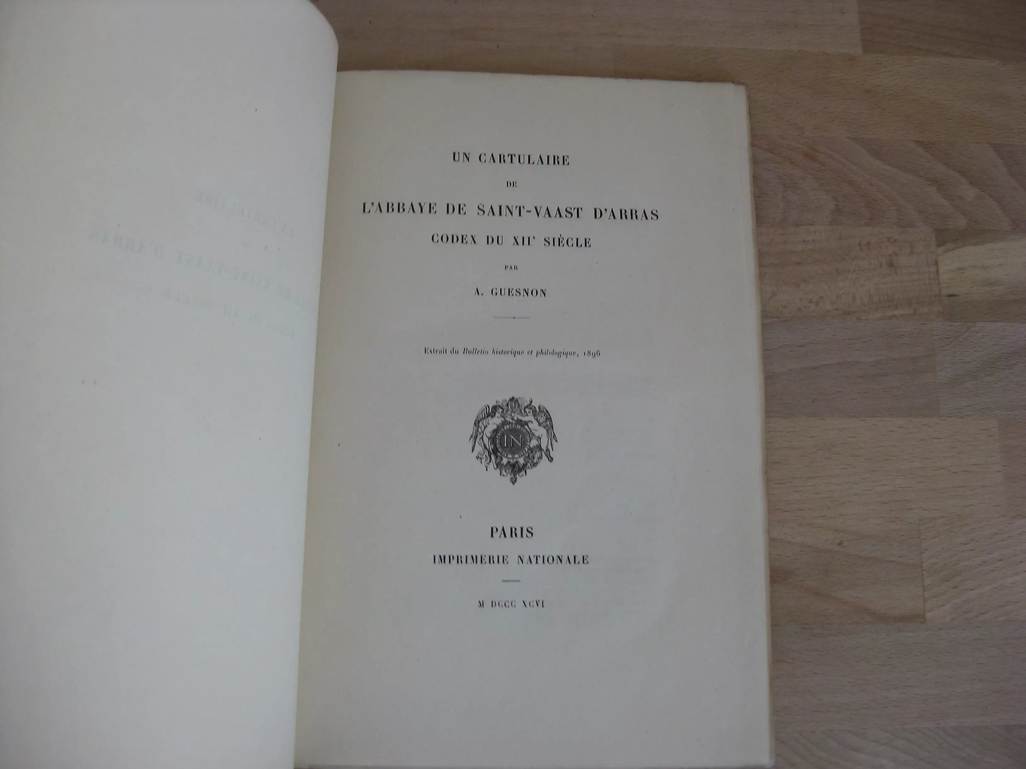 Un cartulaire de l’abbaye de Saint-Vaast d’Arras. Codex du XIIème siècle